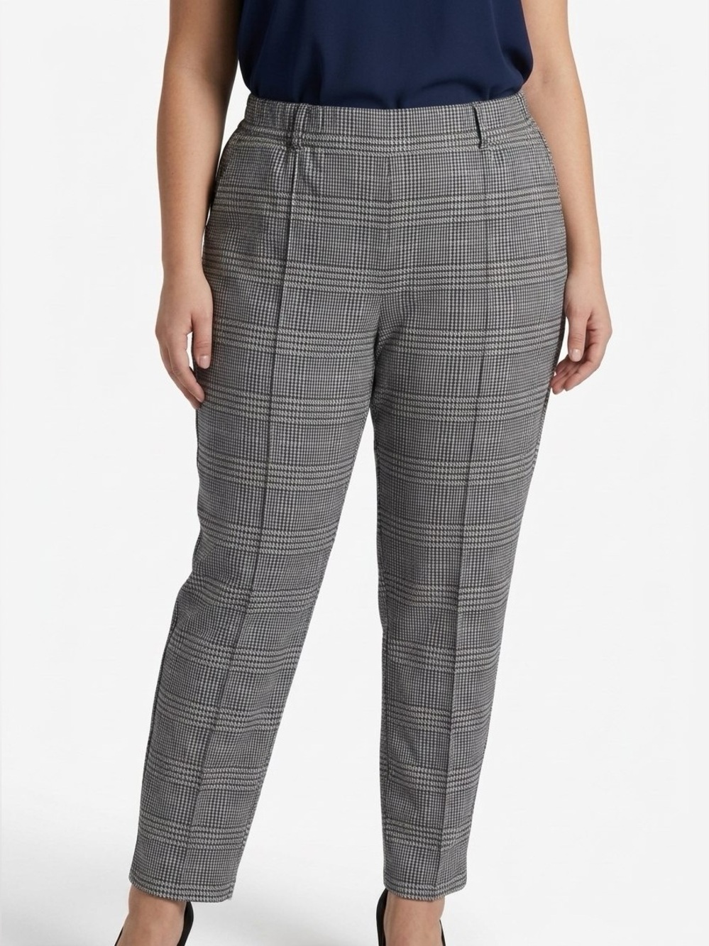 LANDS END PLAID TROUSERS SIZE WOMENS LARGE